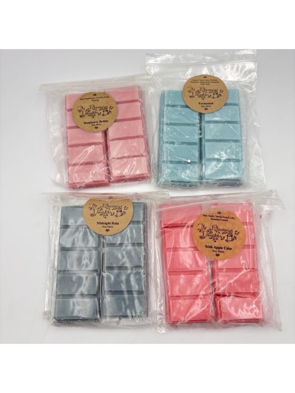 The Pharmacist’s Daughter Vendor Wax Melts 4 Pack Break Away Bars Rain Enchanted
